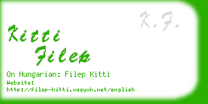 kitti filep business card